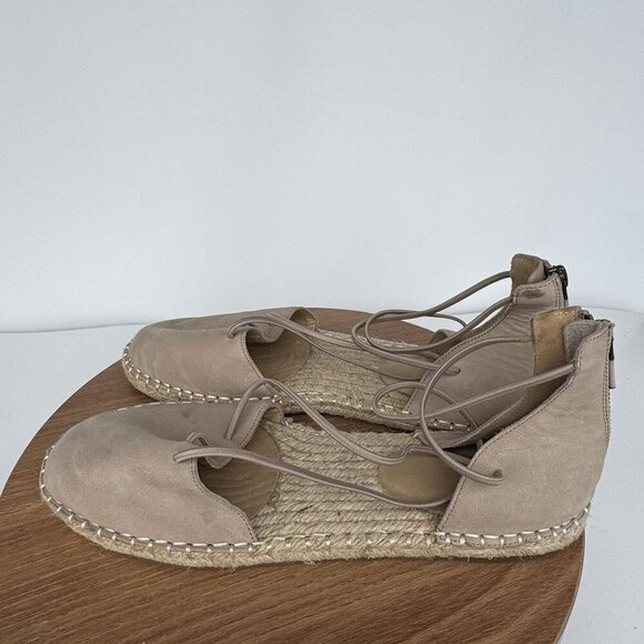 Eileen Fisher Beige Suede Espadrille Flats Womens Shoes Size 9 - Picture 3 of 8